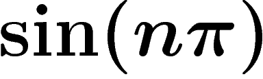$\sin(n\pi)$