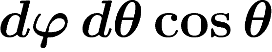 \[
d\phi\,d\theta \cos \theta
\]