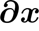 $\partial x$