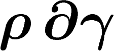 $\rho \,\partial \gamma$