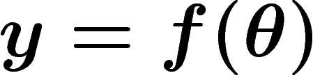 $y=f(\theta)$