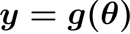 $y=g(\theta)$