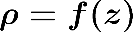 $\rho=f(z)$