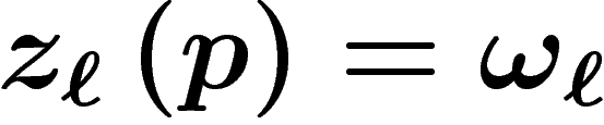 $z_\ell\left(p\right)=\omega_\ell$