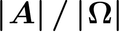 $\abs{A}/\abs{\Omega}$