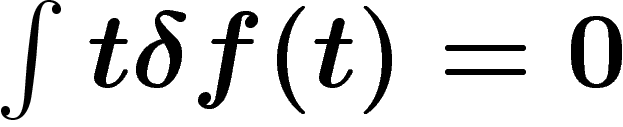 $\int t
\delta f(t)=0$