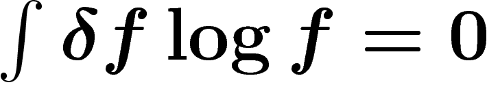 $\int \delta f \log f=0$