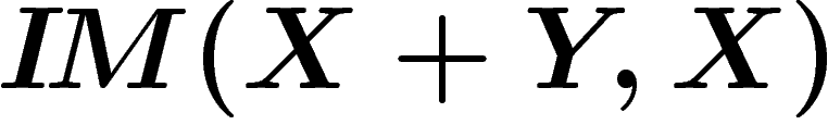 $I\!M(X+Y,X)$