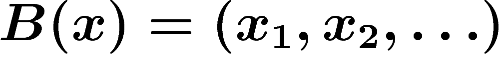 $B(x)=(x_1, x_2,\ldots)$