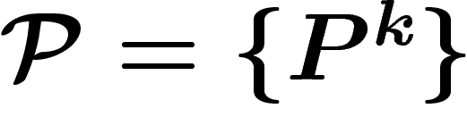 $\mathcal{P}=\{P^k\}$