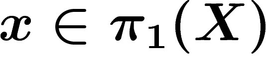 $x\in\pi_1(X)$