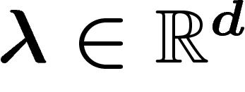 $\lambda
\in \R^d$