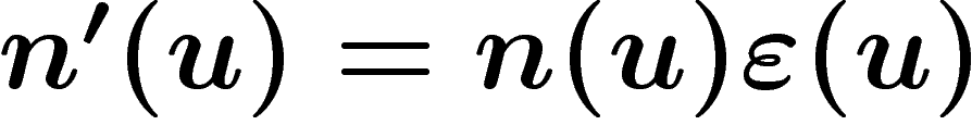 $n'(u)=n(u)\eps(u)$