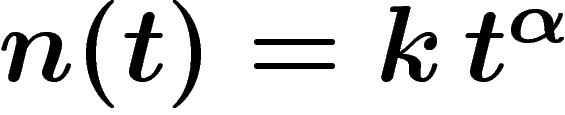 $n(t)=k\,t^\alpha$