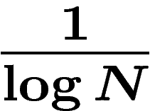 $\frac1{\log N}$