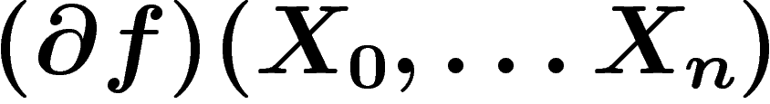 $(\d f)(X_0, \ldots X_n)$