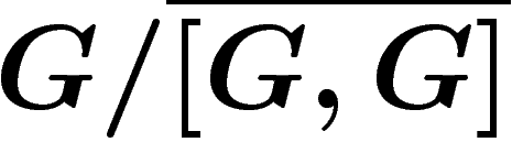 $G/\overline{[G,G]}$