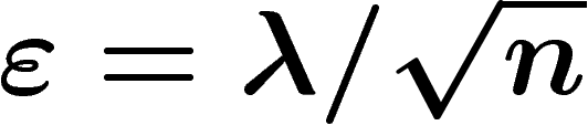 $\eps=\lambda/\sqrt{n}$