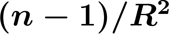 $(n-1)/R^2$