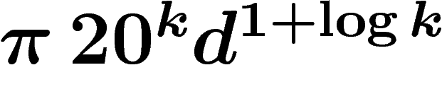 $\pi\, 20^k d^{1+\log k}$