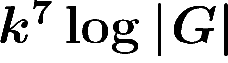 $k^7 \log
\abs{G}$