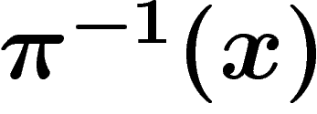 $\pi^{-1}(x)$