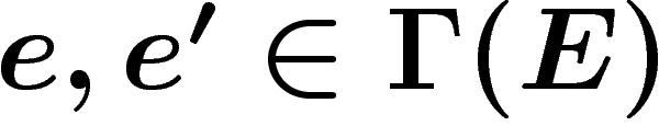 $e,e'\in \Gamma(E)$