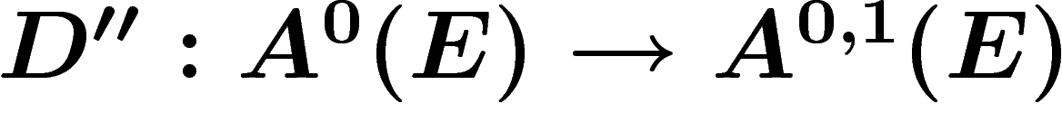 $D'':A^0(E)\ra A^{0,1}(E)$