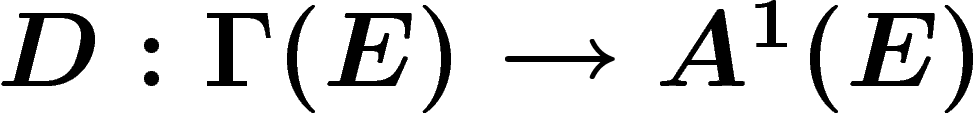 $D:\Gamma(E)\ra A^1(E)$