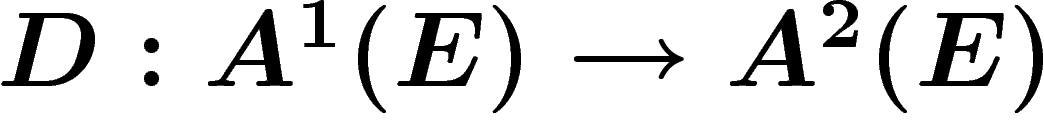 $D:A^1(E)\ra
A^2(E)$