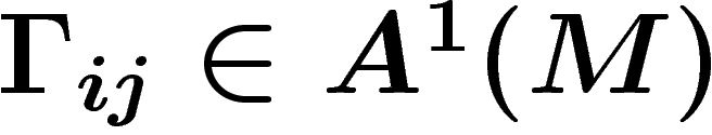 $\Gamma_{ij}\in A^1(M)$