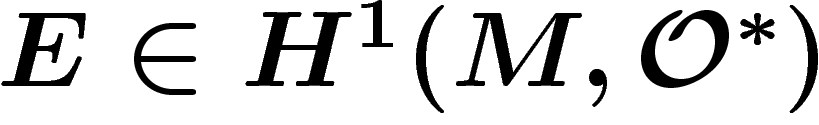 $E\in H^1(M,\O^\ast)$