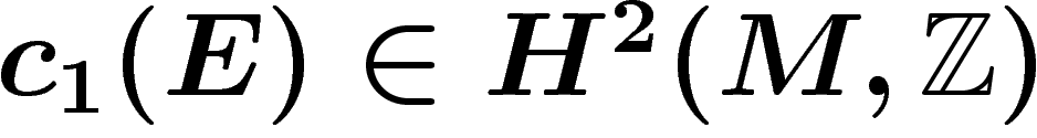 $c_1(E)\in H^2(M,\Z)$