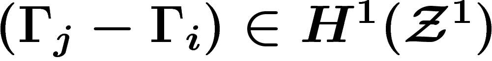 $(\Gamma_j-\Gamma_i) \in H^1(\Zz^1)$