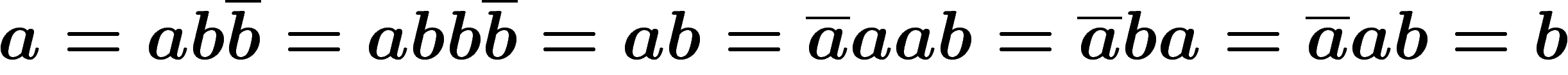 \[a=ab\b=abb\b=ab=\a aab=\a ba=\a ab=b\]