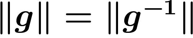 $\norm{g}=\norm{g^{-1}}$