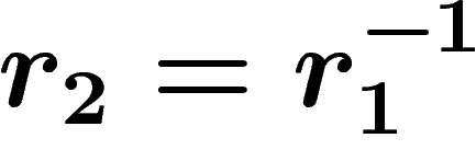 $r_2=r_1^{-1}$