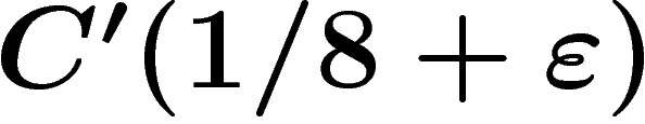 $C'(1/8+\eps)$